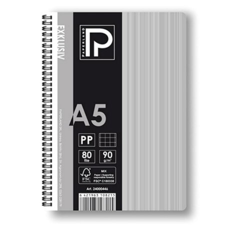 Caiet A5 80 File Pătrățele Copertă Plastic Paperland Exklusiv - ipb.ro [2]