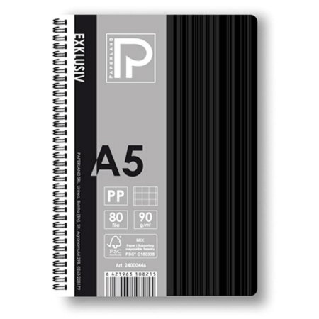 Caiet A5 80 File Pătrățele Copertă Plastic Paperland Exklusiv - ipb.ro [1]