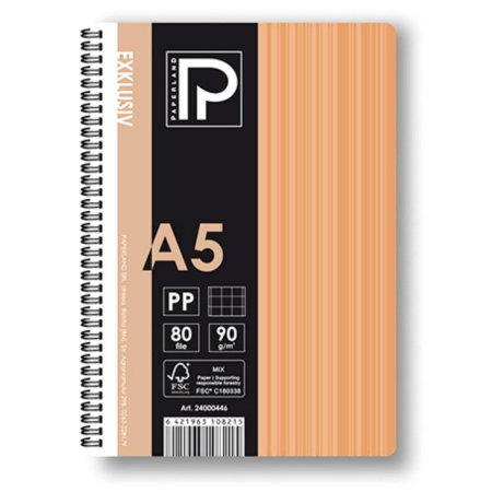 Caiet A5 80 File Pătrățele Copertă Plastic Paperland Exklusiv - ipb.ro [3]