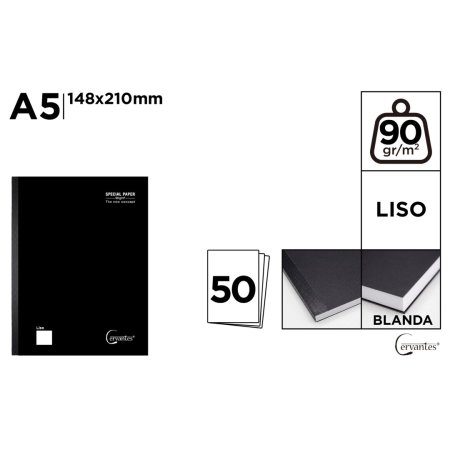 Import - Caiet A5 IPB 50F 90g Negru Velin CE014