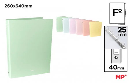Caiete mecanice A4 - CAIET MECANIC A4 IPB 4CM 4 INELE CULORI PASTEL PC109-12