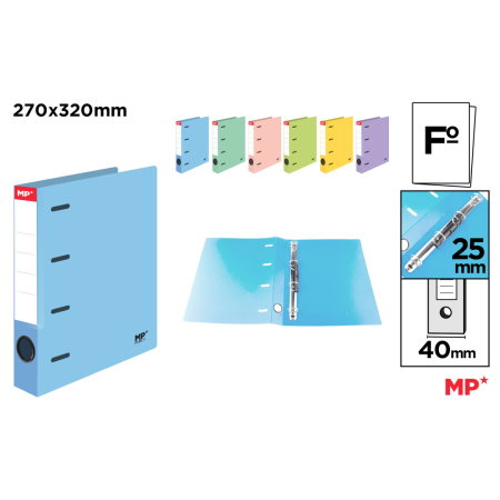 ORGANIZARE SI ARHIVARE - Caiet Mecanic A4 4cm 4 Inele Culori Pastel PC461-P