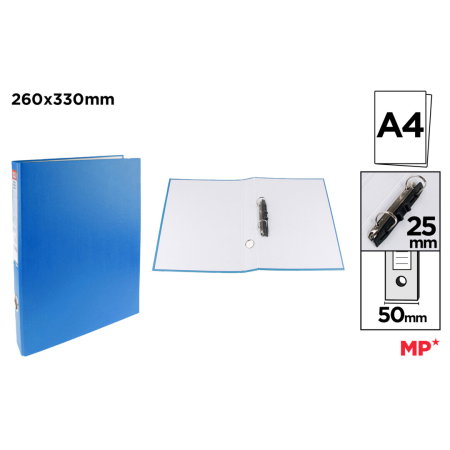 Caiete mecanice si rezerve studenti - Caiet Mecanic A4 IPB 5cm 2 Inele Albastru Deschis PC141-01 -