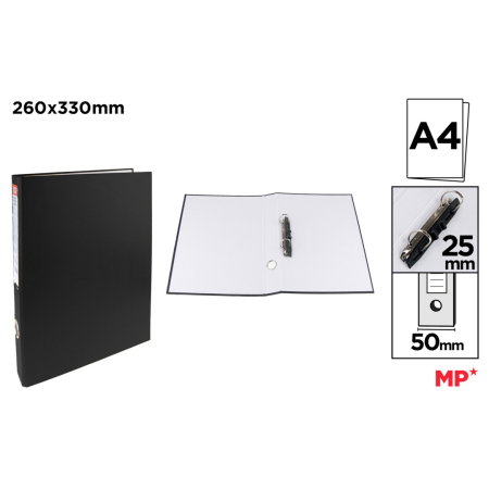 Caiete mecanice si rezerve studenti - Caiet Mecanic A4 IPB 5cm 2 Inele Negru PC141-02