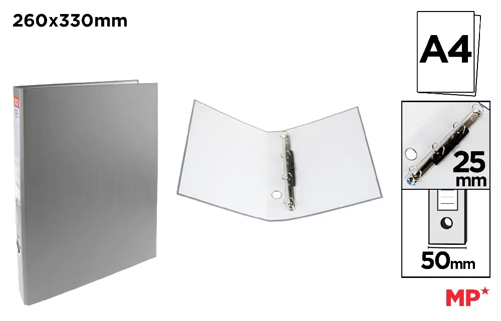 Caiete mecanice A4 - CAIET MECANIC A4 IPB 5CM 4 INELE GRI PC140-05