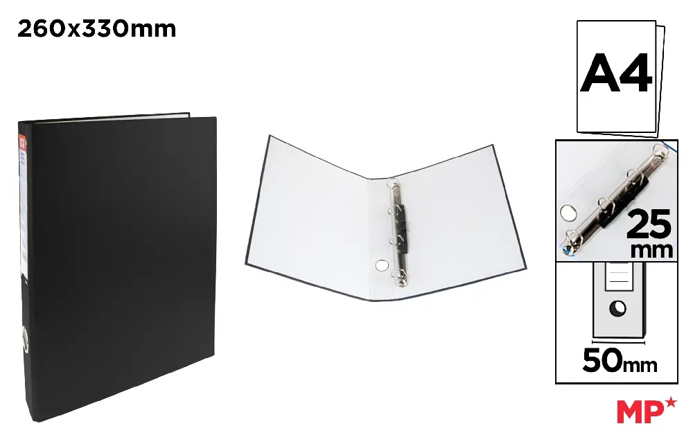 Caiete mecanice A4 - CAIET MECANIC A4 IPB 5CM 4 INELE NEGRU PC140-02