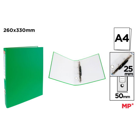 RECHIZITE PENTRU STUDENTI - Caiet Mecanic A4 IPB 5cm 4 Inele Verde PC140-07