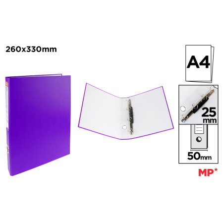 RECHIZITE PENTRU STUDENTI - Caiet Mecanic A4 IPB 5cm 4 Inele Violet PC140-13