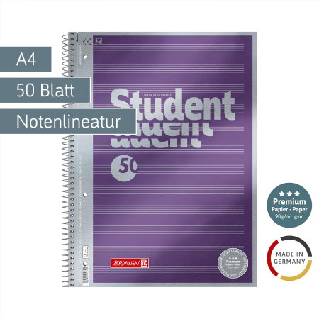 Caiet Muzica A4 Spira Perforatii 50 File Brunnen [1]
