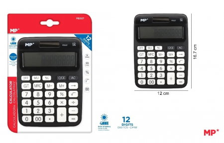 APARATURĂ ȘI PRODUSE DE BIROU - CALCULATOR BIROU IPB 12DIG NEGRU PE027
