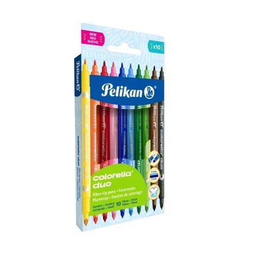 Carioci Pelikan Colorella Duo 10 Culori Vârf Dublu 400207803 [1]