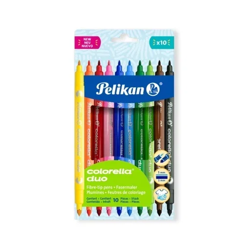 RECHIZITE SCOLARE IPB - Carioci Pelikan Colorella Duo 10 Culori Vârf Dublu 400207803