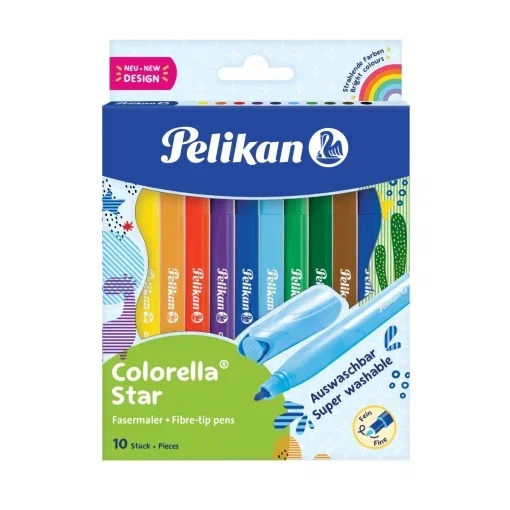 RECHIZITE SCOLARE IPB - Carioci Pelikan Colorella Star 10 Culori 822299