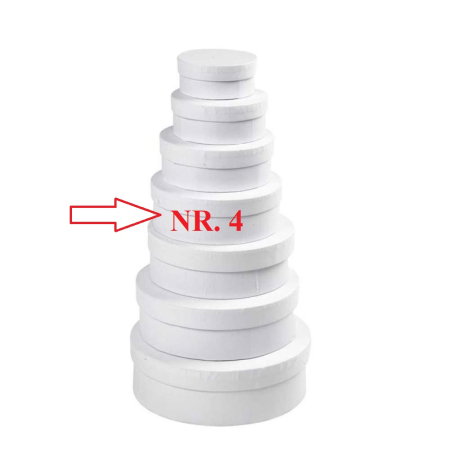 Cutii cadouri - CC CUTIE ALBA CARTON ROTUNDA D:14.5*H:5.5CM NR.4 26421
