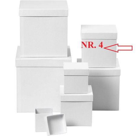 Cutii cadouri - CUTIE PATRATA CARTON ALB 15*15*15CM NR.4 50437