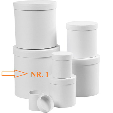 Cutii carton - CUTIE ROTUNDA CARTON ALB D:22*H:22.7CM NR.1 50438