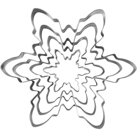 Perforatoare/ Sabloane cu forme de Craciun - FORME METAL Cookie Cutters Snowflake, 6-16.5cm, 6 pc 782914