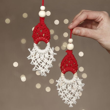 Seturi creative Christmas - MINI KIT CREATIV CRACIUN DECORATIUNI SUSPENDATE MACRAME  977410