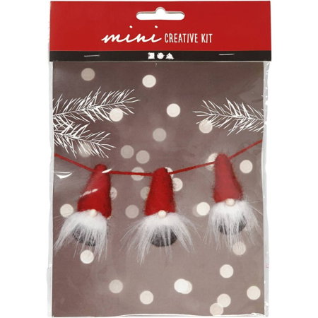 Seturi creative Christmas - MINI KIT CREATIV CRACIUN GHIRLANDA GNOMI PASLA 977407