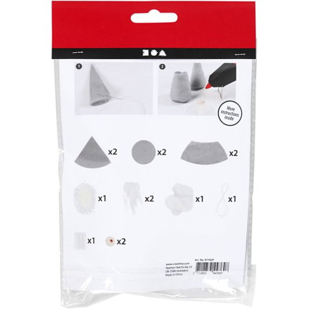 MINI KIT CREATIV CRACIUN GNOM SCANDINAV VELUR GRI 977429 [3]