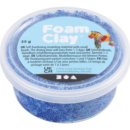 Foam clay, silk clay - Spumă de modelaj cu uscare la aer FOAM CLAY 35G ALBASTRU 789228