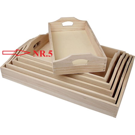 Decorațiuni pentru Masa de Paște și Coronițe Decorative - TAVA LEMN 32*19*5CM NR 5  57522