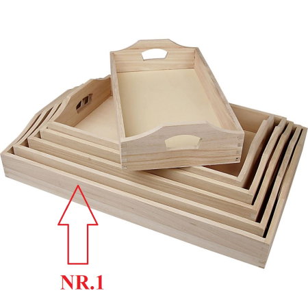 Decorațiuni pentru Masa de Paște și Coronițe Decorative - TAVA LEMN 44*30*5CM NR 1 57522