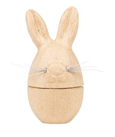 Import - CUTIE CADOU OU DE PASTE - IEPURE PAPIER MACHE 6*6*12CM BT090C