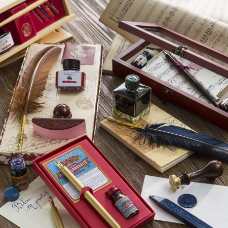 CF SET CALIGRAFIE HERBIN ROUGE CAROUBIER, PENITA CU TOC SI CERNEALA 27279T [3]