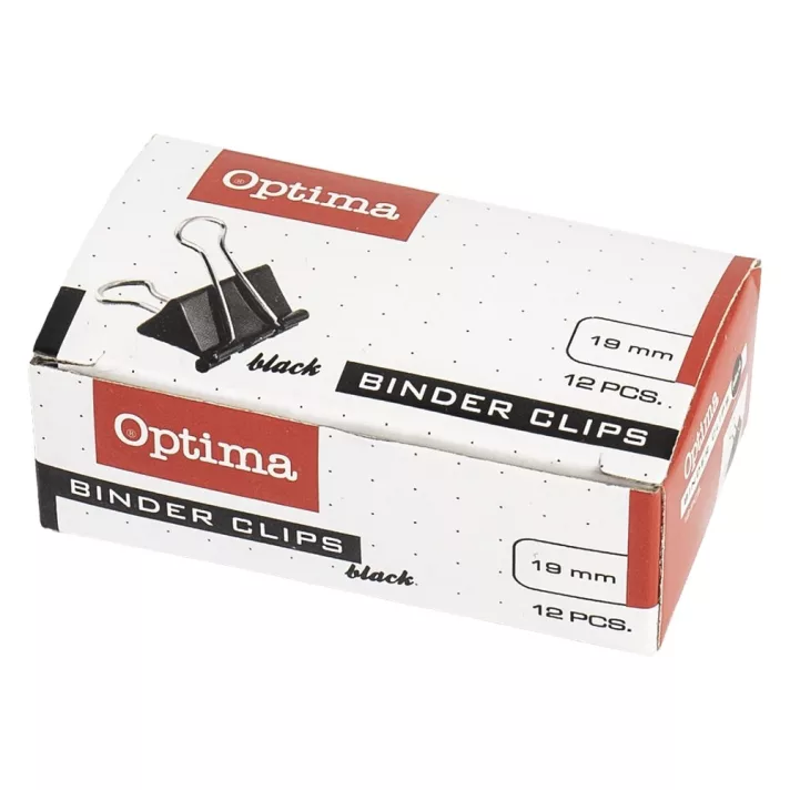 Clips Hartie - Clips Hârtie 19mm 12 Buc/Cutie Negru 122151
