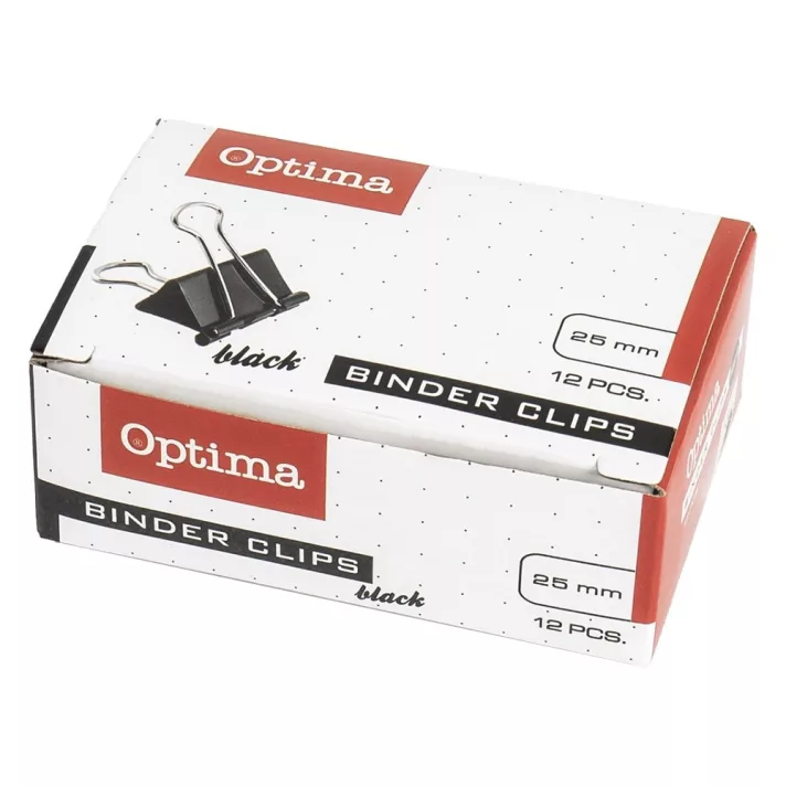 ARTICOLE DE BIROU - Clips Hârtie 25mm 12 Buc/Cutie Negru 122152