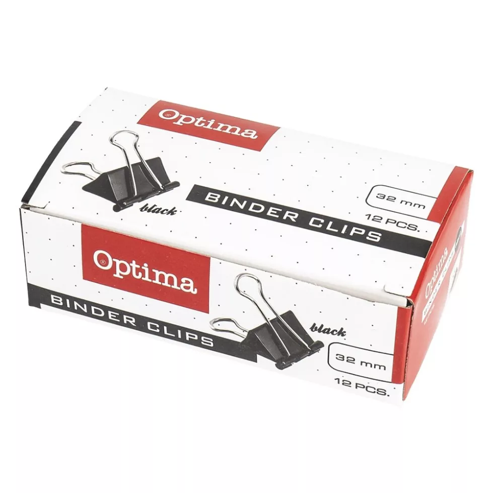 Clips Hartie - Clips Hârtie 32mm 12Buc/Cutie Negru 122153