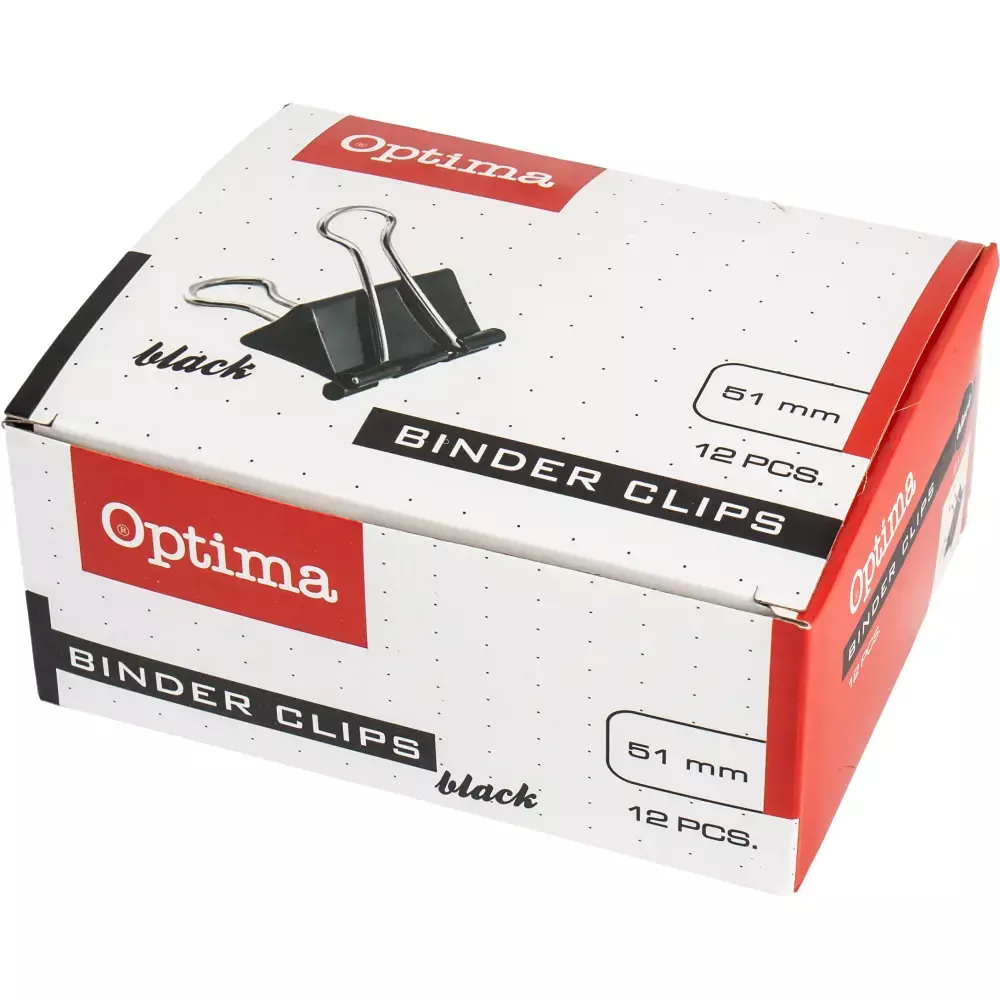 ARTICOLE DE BIROU - Clips Hârtie 51mm 12Buc/Cutie Negru 122155