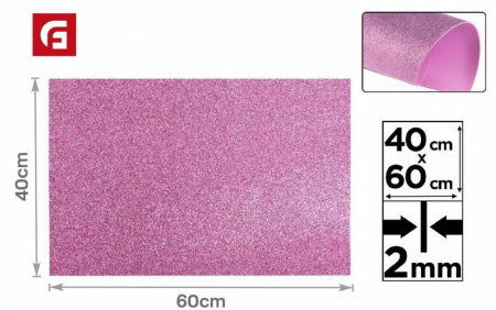 Moosgummi/ Foi Gumate - COALA GUMATA GLITTER IPB 40*60CM BIODEGRADABILA LILIAC  PN595-08