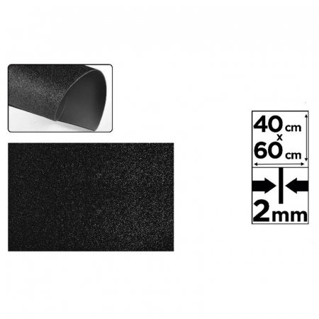 HOBBY - COALA GUMATA GLITTER IPB 40*60CM BIODEGRADABILA NEGRU PN595-18