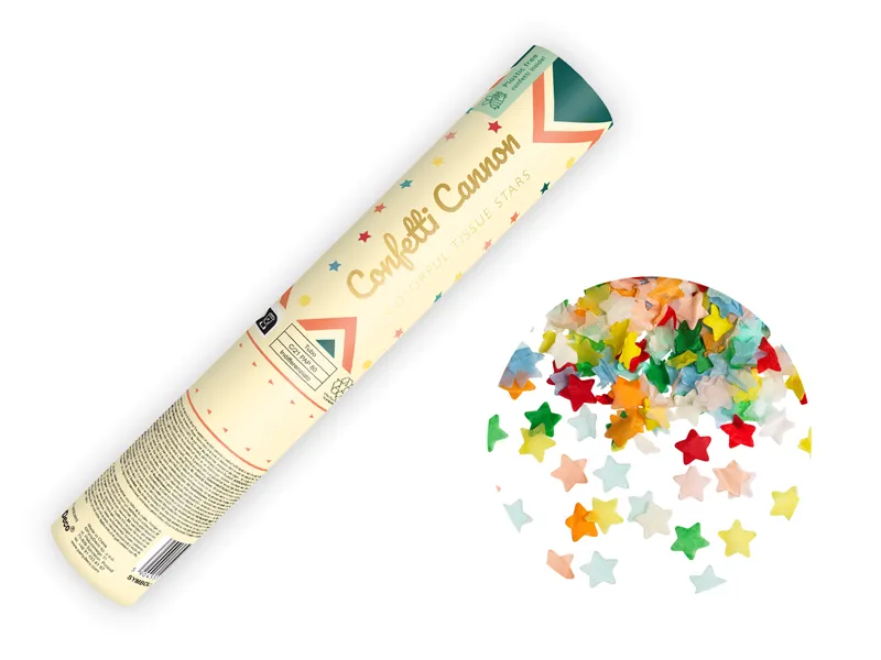 DE SEZON - Tun Confetti Circus 20cm Steluțe Multicolore TUKSC20 -