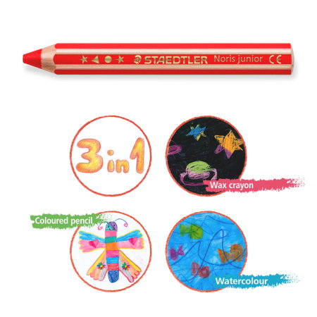 Creioane Colorate 3in1 Jumbo Rainbow 5+1buc Staedtler Noris Junior + Ascutitoare 140 C6 P2 [5]