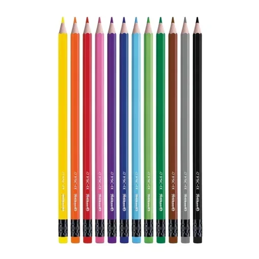 Creioane Colorate Hexagonale cu Radieră Herlitz 12/Set 700689 [1]