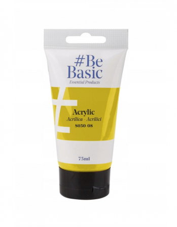 Culori si vopsele acrilice - CULORI ACRILICE BeBasic SATIN 75ML GALBEN S050-08