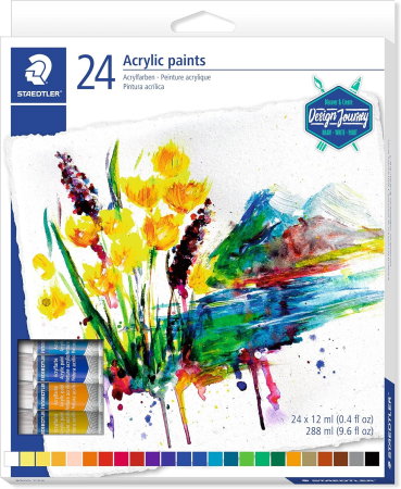 Culori si vopsele acrilice - Culori Acrilice Staedtler 24 Tuburi* 12ml STH-8500-C24