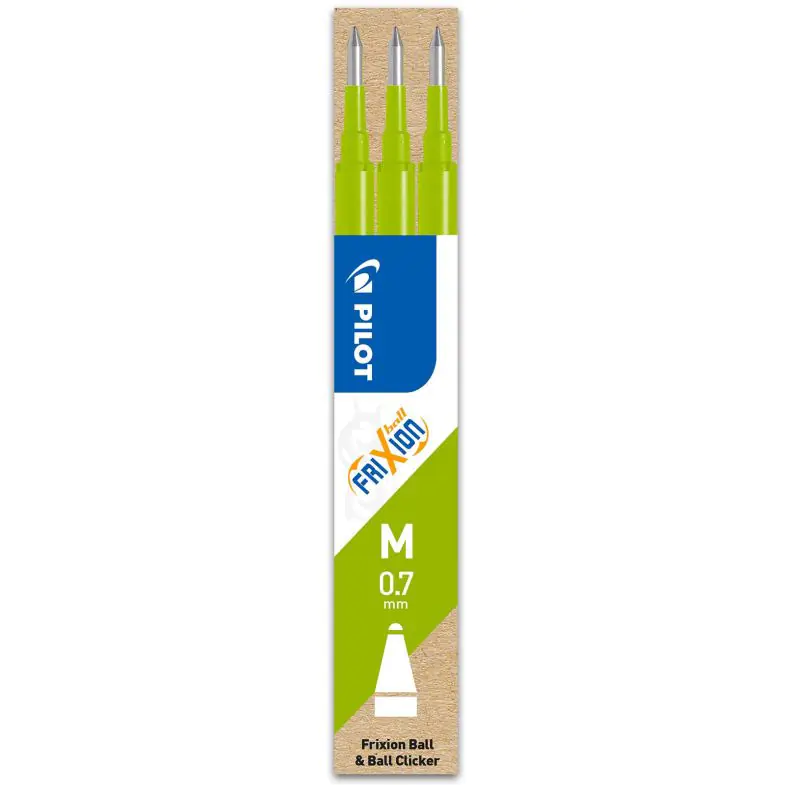 Pilot Frixion - MINA ROLLER PILOT FRIXION 0.7 3/SET VERDE DESCHIS BLS-FR7LG-S3 M