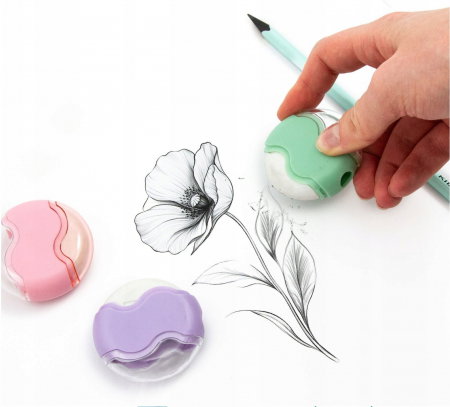 DE ASCUTITOARE DUBLA CU CONTAINER SI RADIERA PASTEL KIDEA TGKAD [1]
