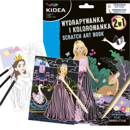 DE CARTE DE COLORAT SCRATCH ART BOOK 6 COLI PRINTESA KIDEA WKEKA [2]