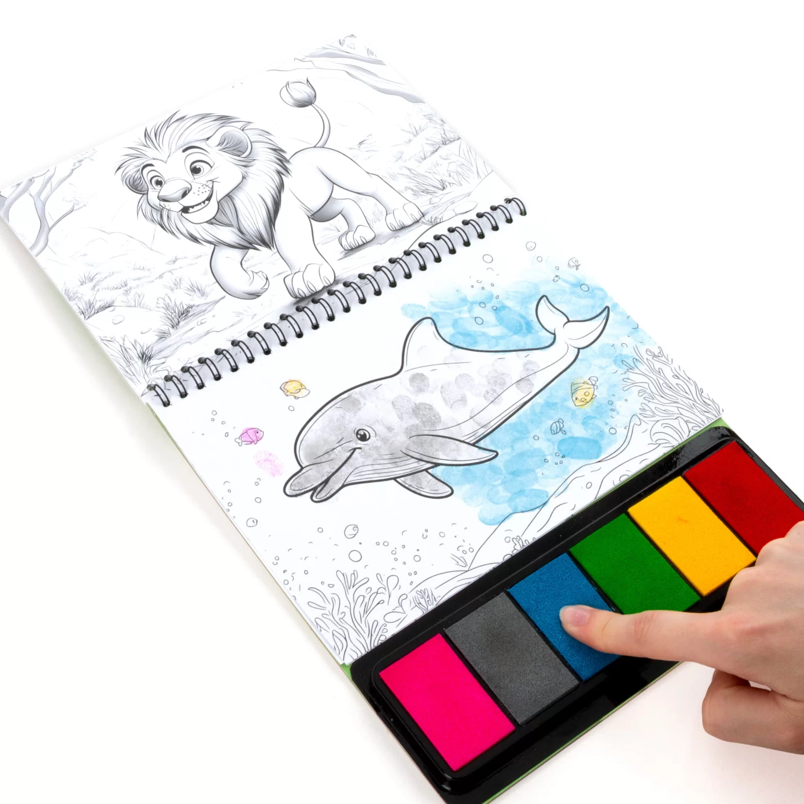 CARTE PENTRU ACTIVITATI EDUCATIVE - PICTURA PENTRU DEGETE ZOO KIDEA KODZKA [5]