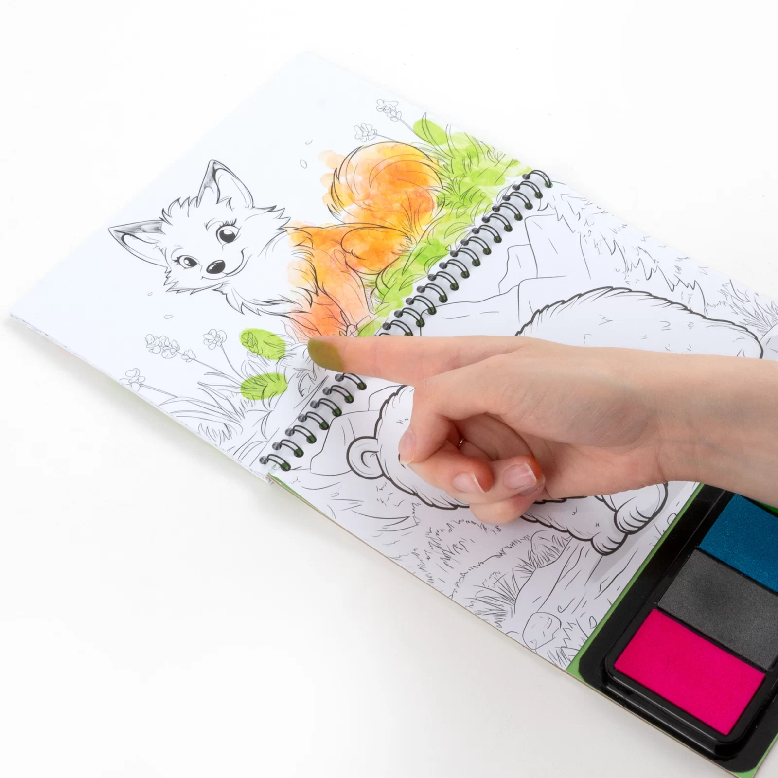 CARTE PENTRU ACTIVITATI EDUCATIVE - PICTURA PENTRU DEGETE ZOO KIDEA KODZKA [6]