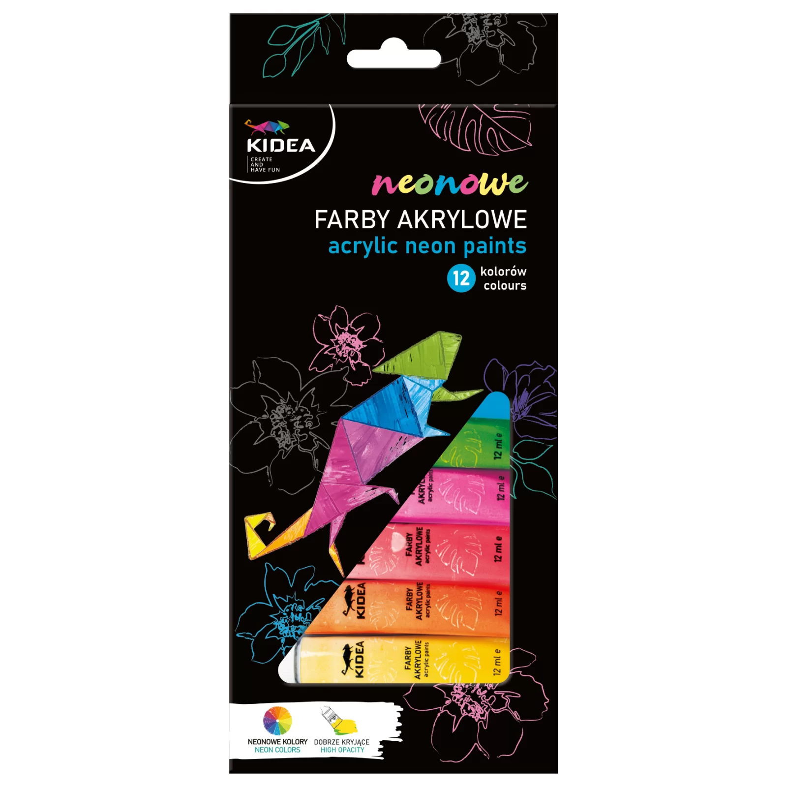 RECHIZITE SCOLARE IPB - DE CULORI ACRILICE NEON 12ML 12/SET KIDEA FAAN12KA