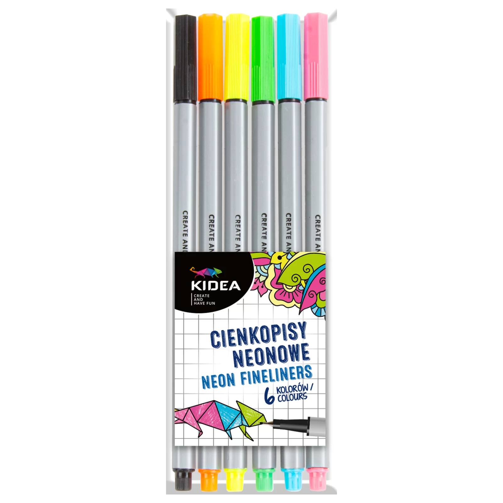 INSTRUMENTE DE SCRIS - DE FINELINER KIDEA 6/SET CULORI NEON CIN6KKA