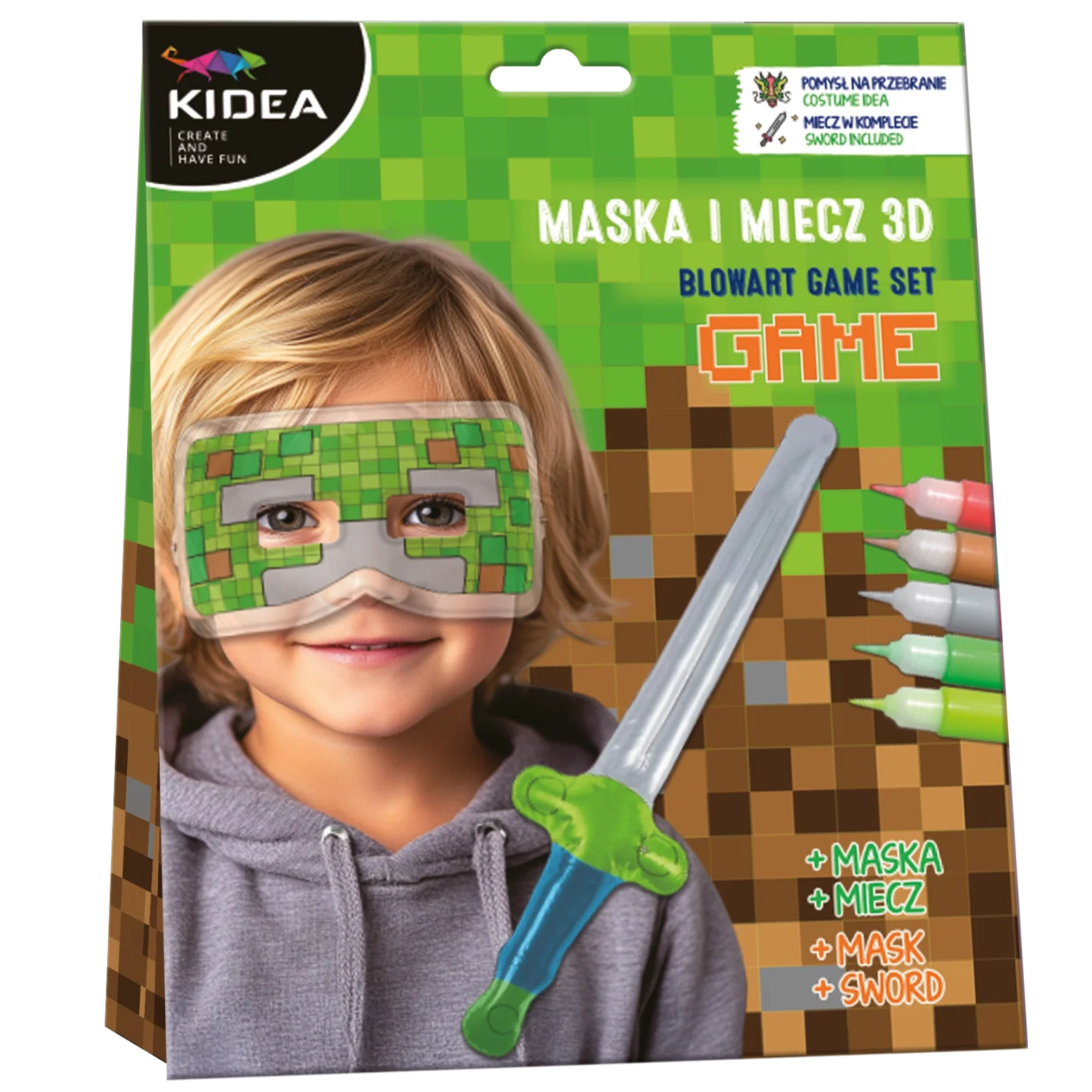 JOC 3D BLOWART, MASCA DE COLORAT SI SABIE 36CM, GONFLABILE, KIDEA ZBAGKA [0]
