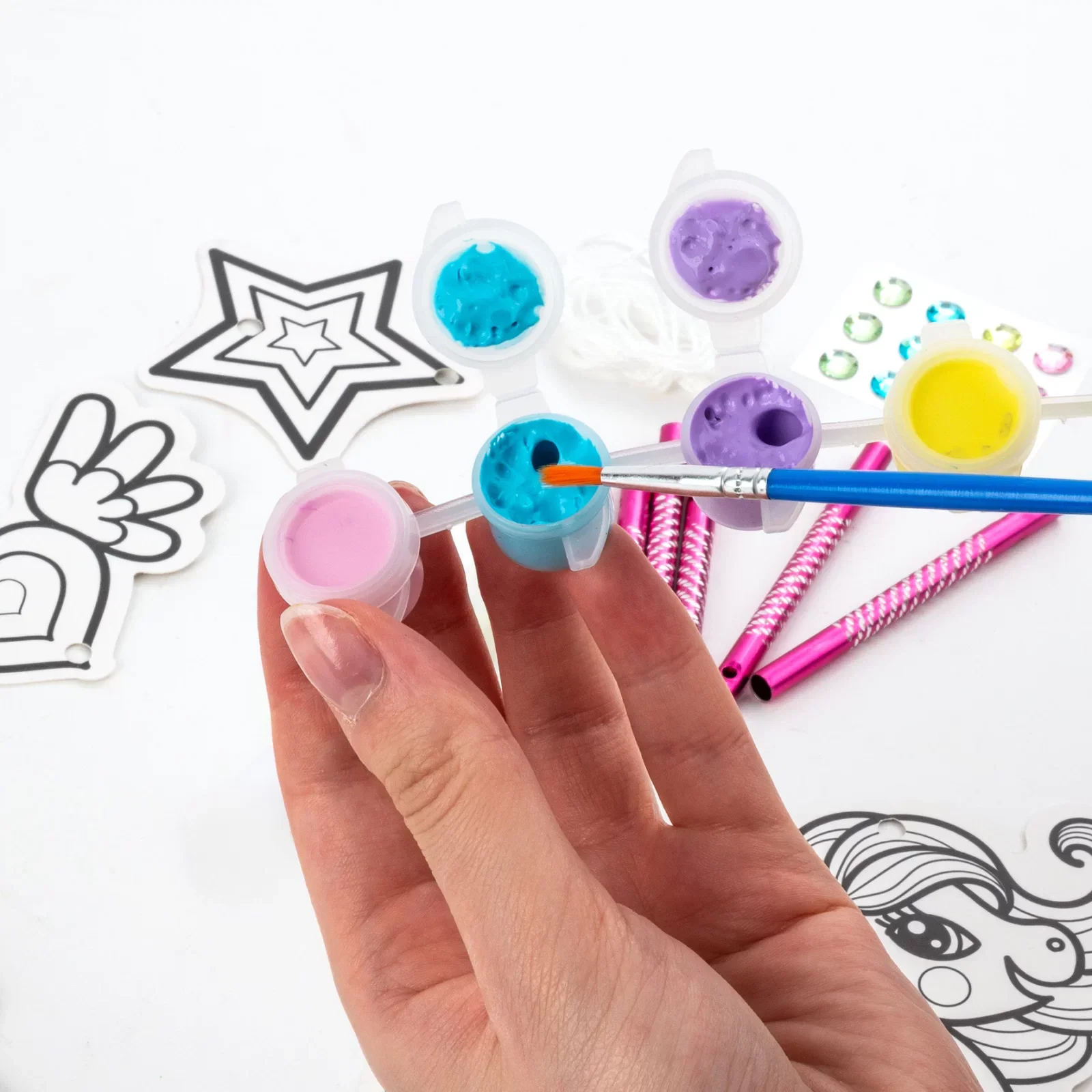 KIT CREATIV CLOPOTEI DE VANT, UNICORNI, STRALUCESC LA INTUNERIC KIDEA MDWSCKA [3]
