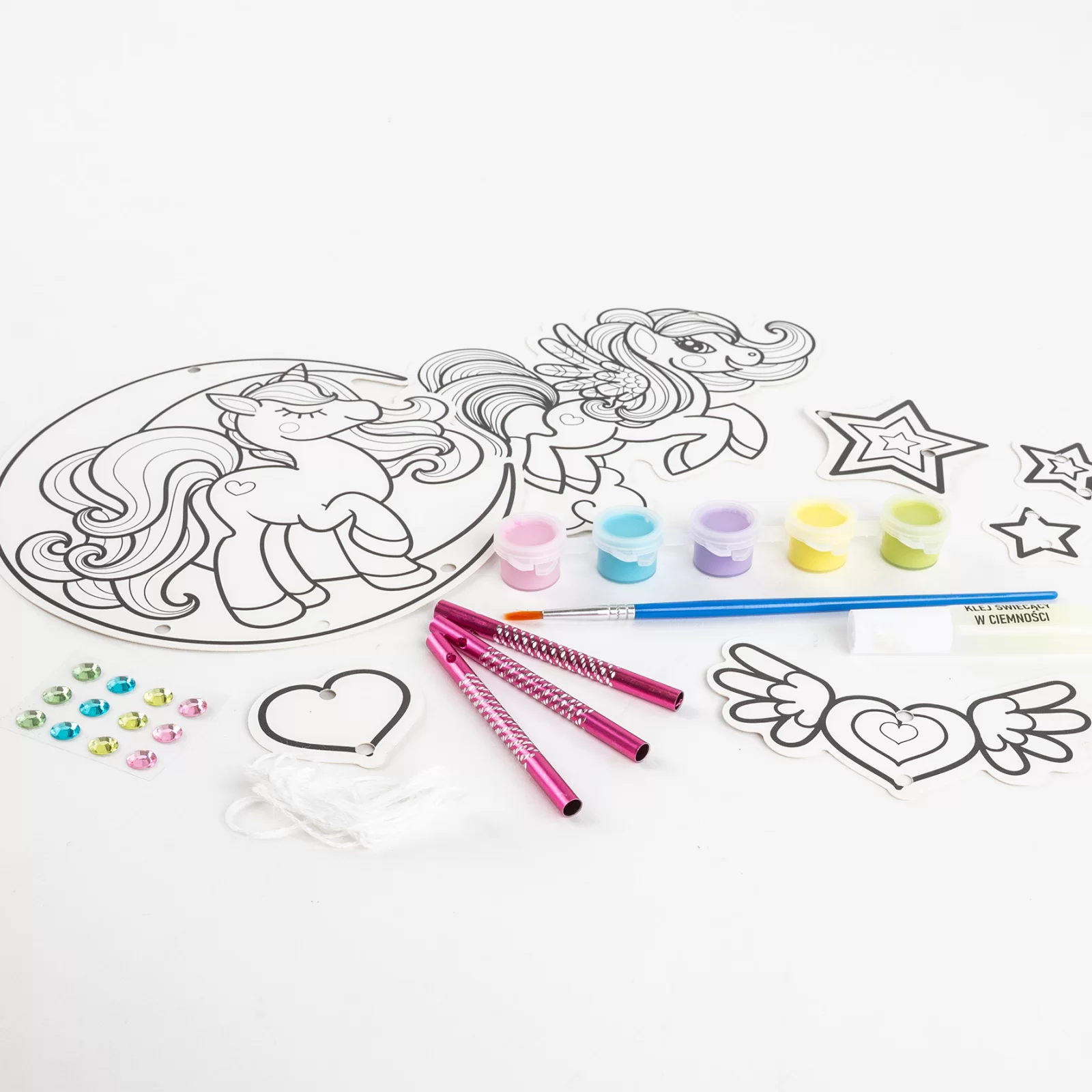 KIT CREATIV CLOPOTEI DE VANT, UNICORNI, STRALUCESC LA INTUNERIC KIDEA MDWSCKA [1]